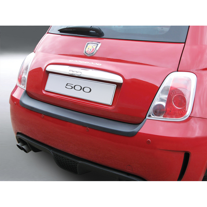 ABS Achterbumper beschermlijst  Fiat 500 Abarth -3/2016 Zwart
