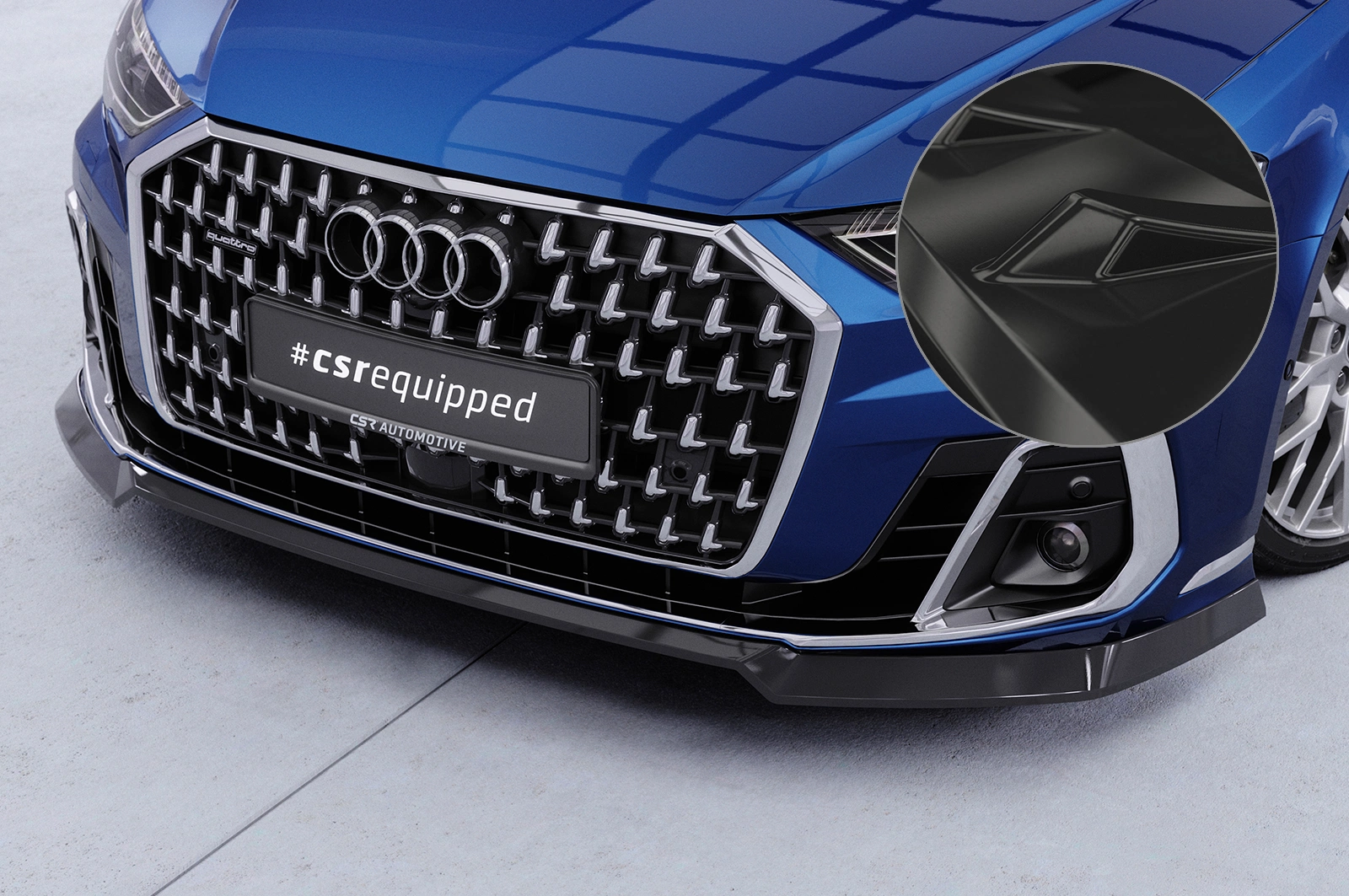 Voorspoiler Audi A8 D5 (Typ 4N/F8) glans zwart