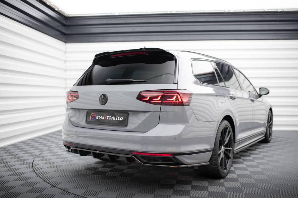 Diffuser Volkswagen Passat R-Line B8 FL Glans Zwart Maxton