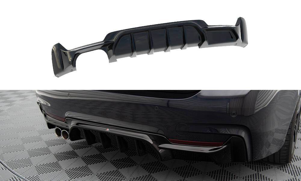 Diffusor BMW 4 Serie F32 F36 M-Pack Glanzend Zwart