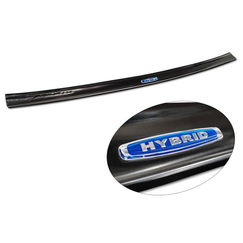 Zwart RVS Achterbumperprotector  Toyota Highlander (XU70) 2020- 'Hybrid'
