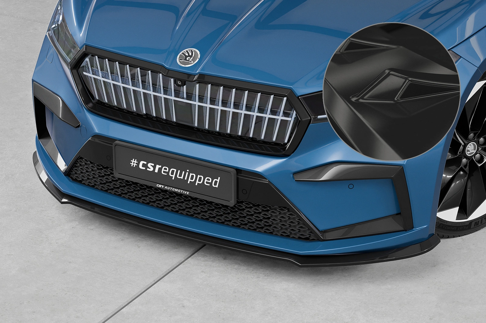 Voorspoiler Skoda Enyaq glans zwart