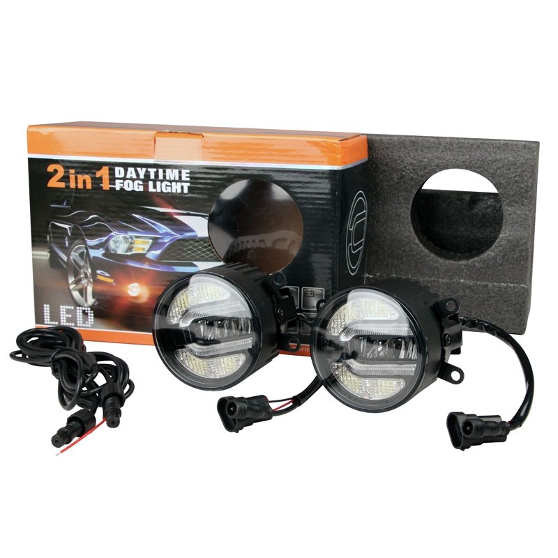 LED Dagrijlampen / Mistlampen 90mm 9-32V Universeel