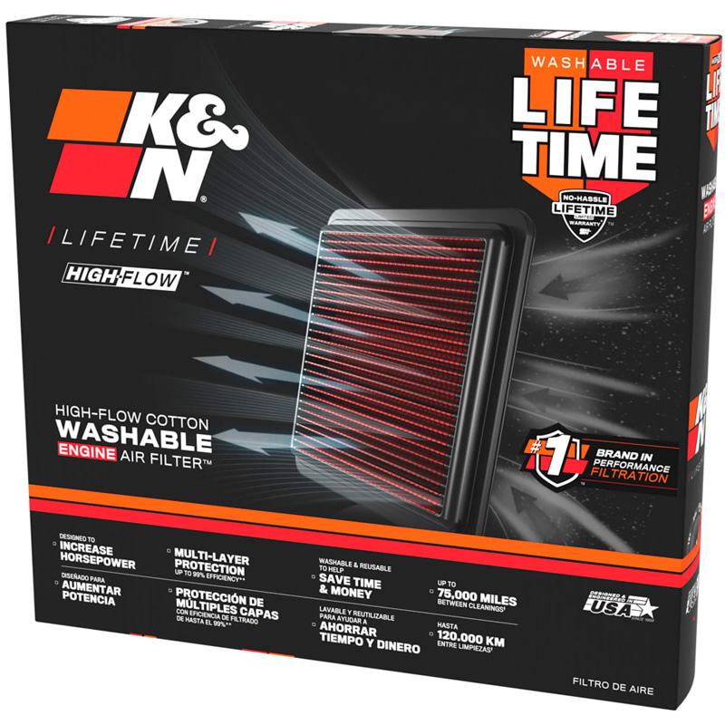 K&N vervangingsfilter  BMW X5 (G05), X6 (G06), X7 (G07), XM (G09) 3.0L L6 (33-5158)