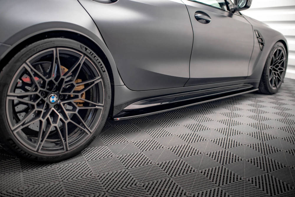 Zijskirts V.1 BMW M3 G80 / G81 Maxton Glans Zwart