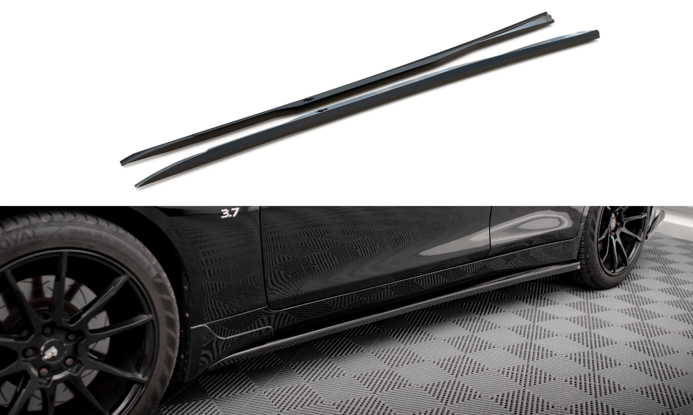 Zijskirts V.1 Infiniti Q50 S Maxton Glans Zwart