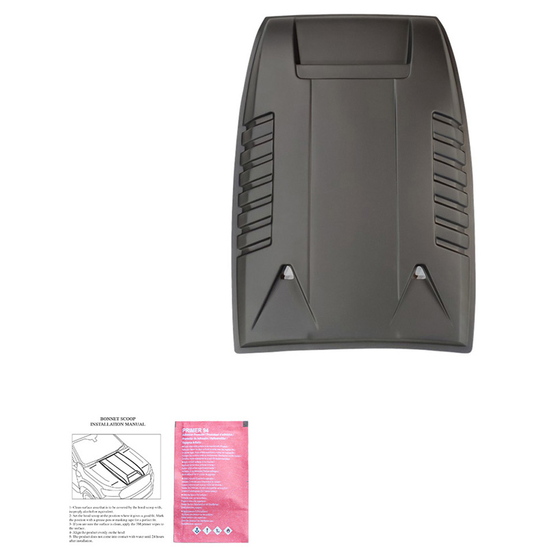 Motorkapluchtinlaat (Scoop)  Ford Ranger T6 2012-2015 - Matzwart