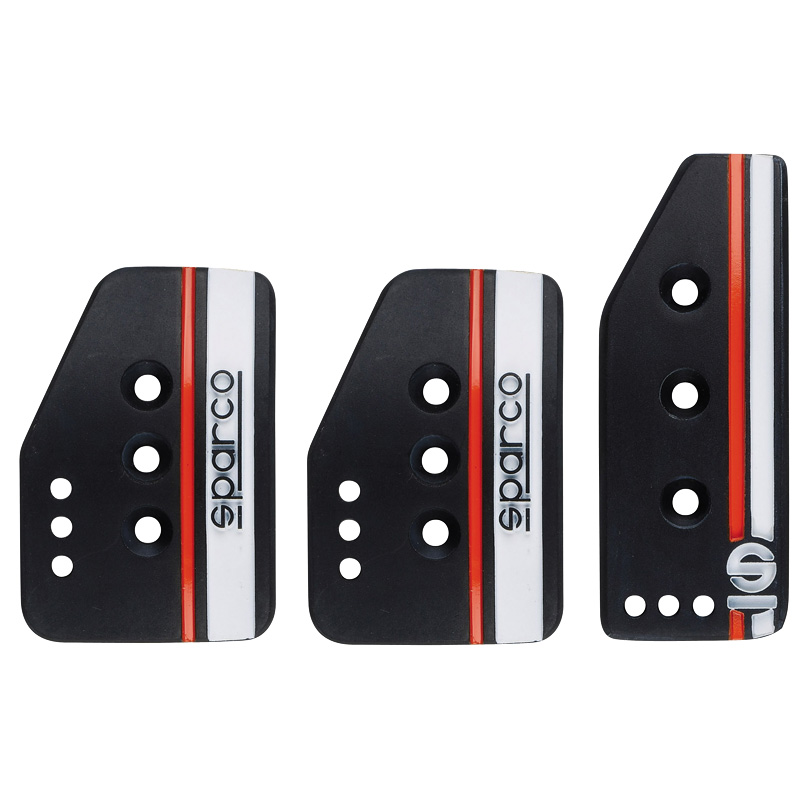 Sparco Set Pedalen Settanta - Zwart/Wit/Oranje - Handgeschakeld