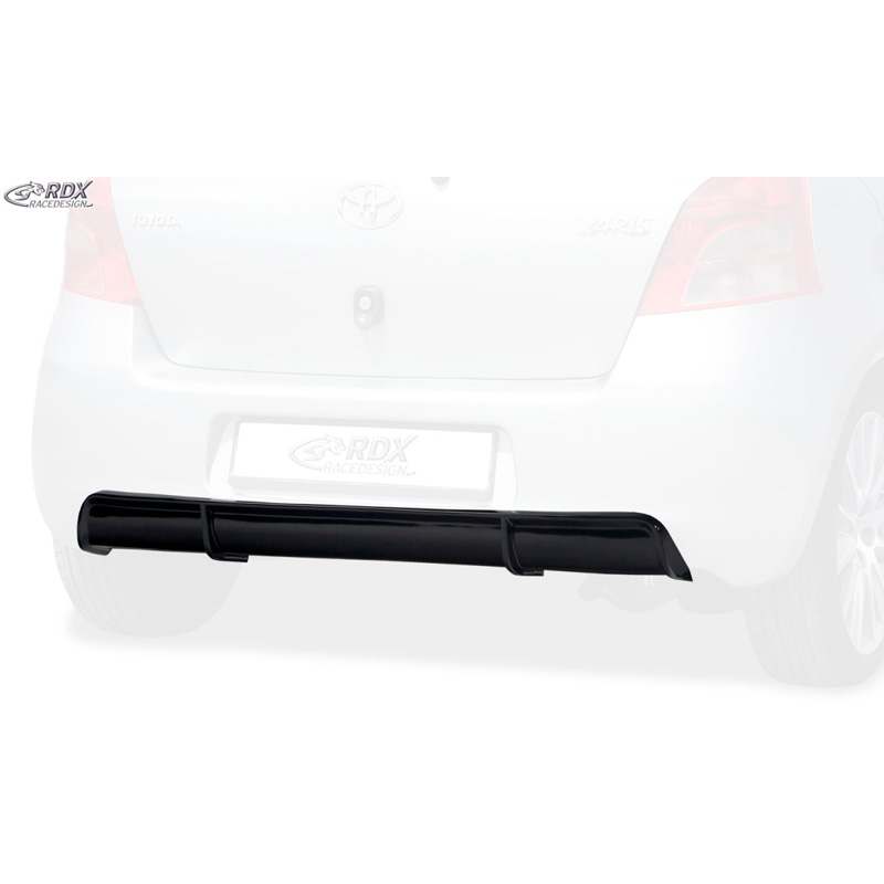 Achterskirt 'Diffusor'  Toyota Yaris P9 2005-2008 (ABS zwart glanzend)