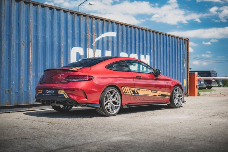 Race diffuser Mercedes AMG C43 Coupé C205 Maxton Design zwart