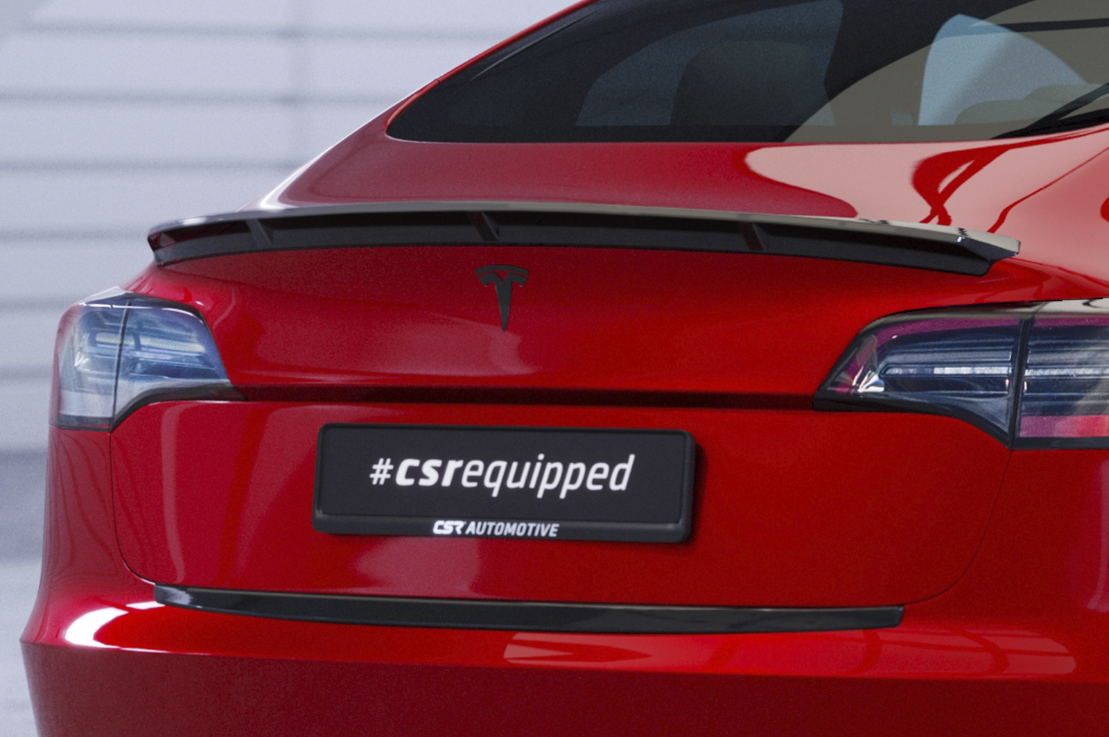 Spoiler Tesla Model 3 CSR Glans Zwart