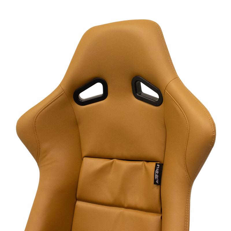 Sportstoel 'BS1' - Beige Kunstleder - Vaste polyester rugleuning - incl. sledes