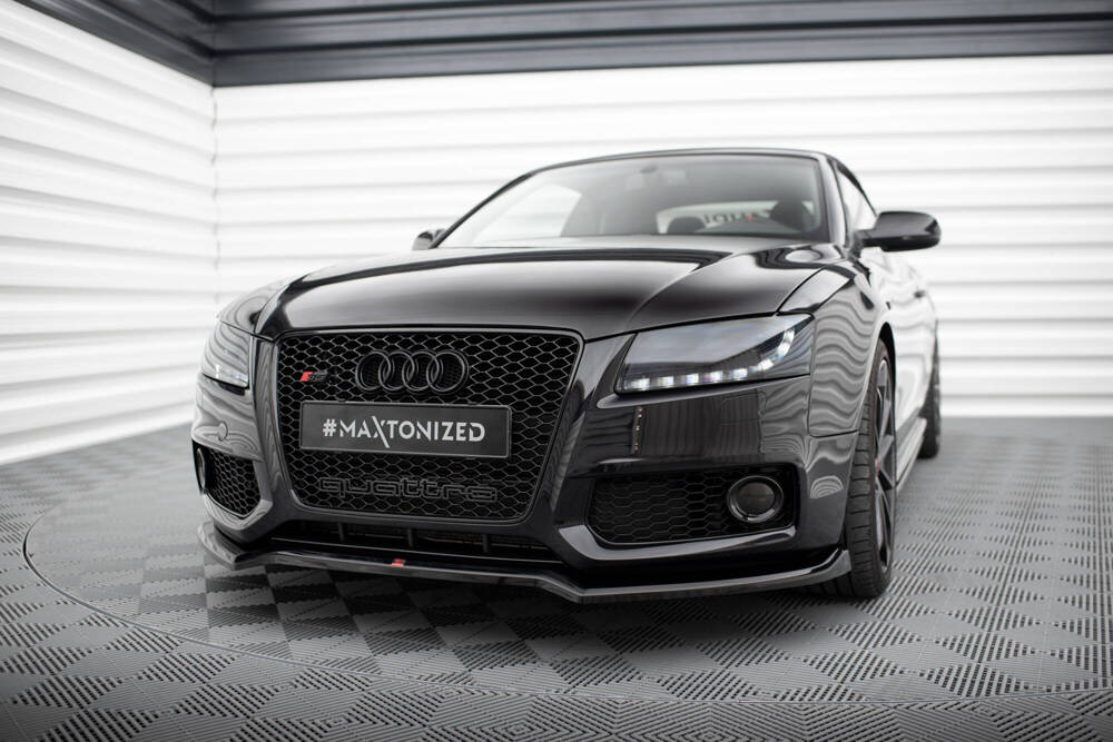 Voorspoiler V.3 Audi A5 S-Line / S5 Coupe / Cabrio Maxton Glans Zwart