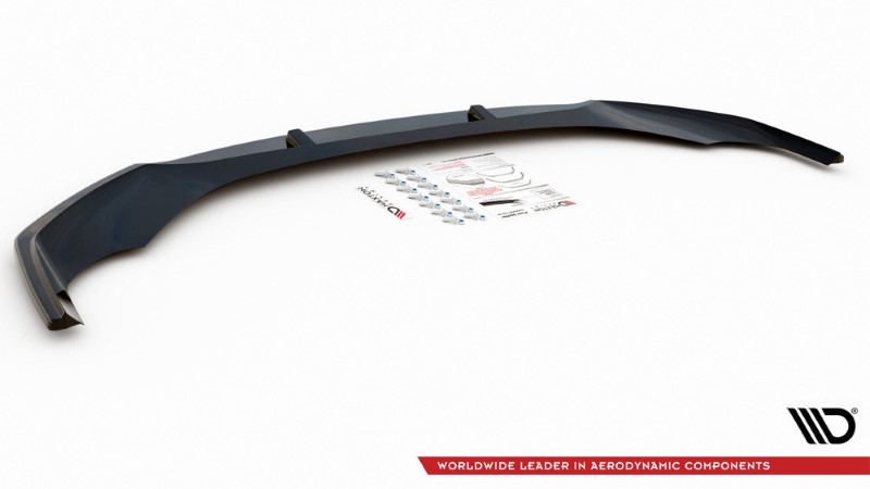 Voorspoiler V.2 Audi A7 C8 S-Line Maxton Glanzend Zwart