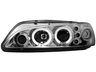 Koplampen Peugeot 306 97-00 Angel Eyes chroom