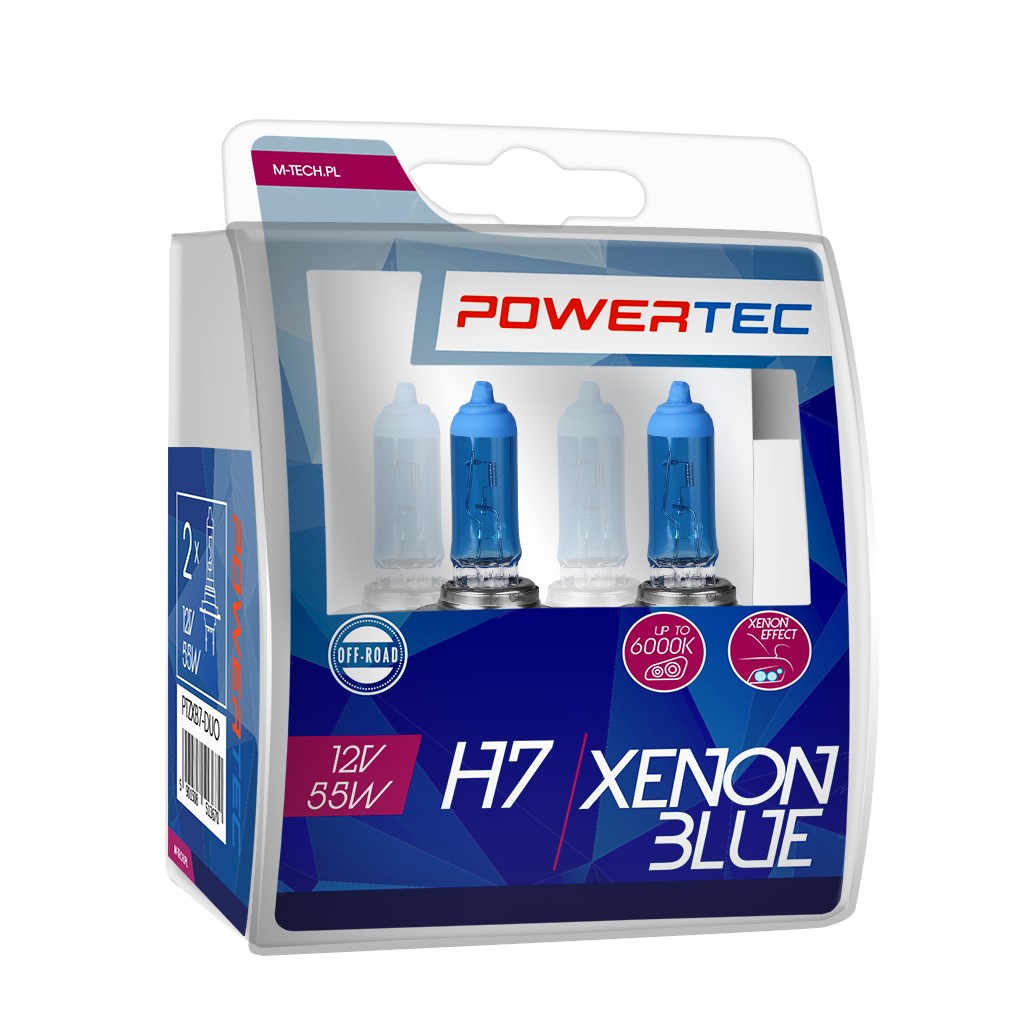 H7 lampen XenonBlue 12V DUO Mtech Powertec