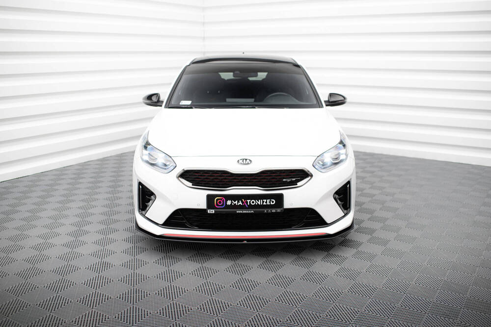 Street Pro rood zwarte Voorspoiler Kia Ceed GT MK3 / Proceed MK1