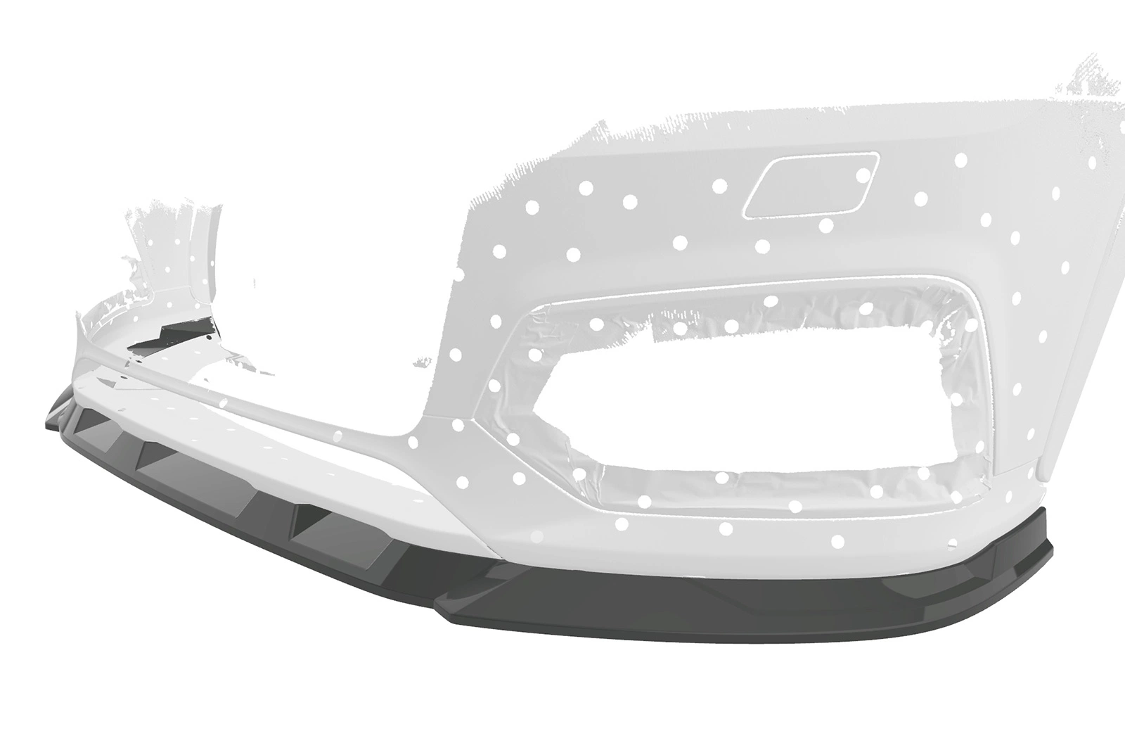 Voorspoiler Audi Q3 (8U) Glans Zwart van CSR Automotive (2014-2018 Facelift)