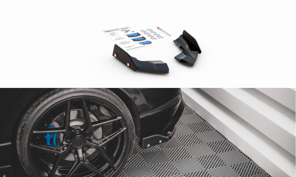 Zijdiffuser met Canards V.2 Volkswagen Golf 8 R Maxton Glans Zwart