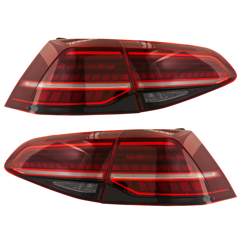 Set LED Achterlichten  Volkswagen Golf VII 2012-2017 & Facelift (7.5) 2017- excl. Variant - Rood/Rookgrijs - incl. Dynamic Running Light