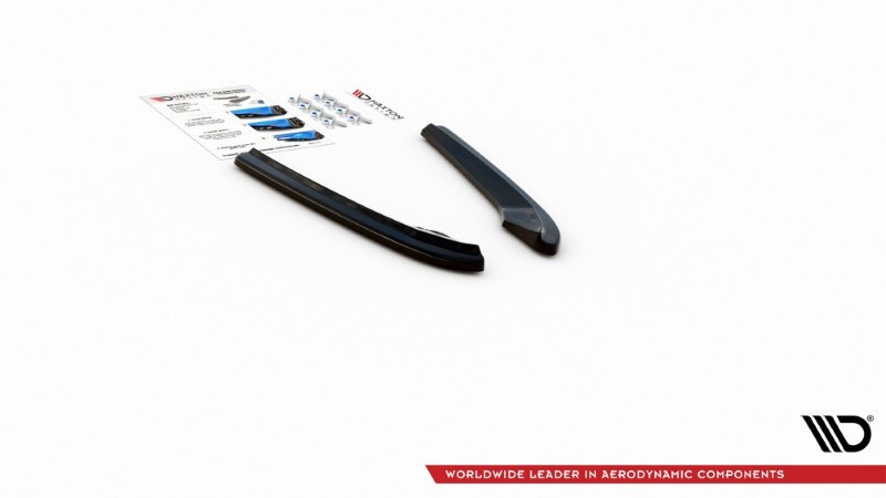 Achterzij Spoilers Audi S4 / A4 S-Line B8 Sedan Glanzend Zwart