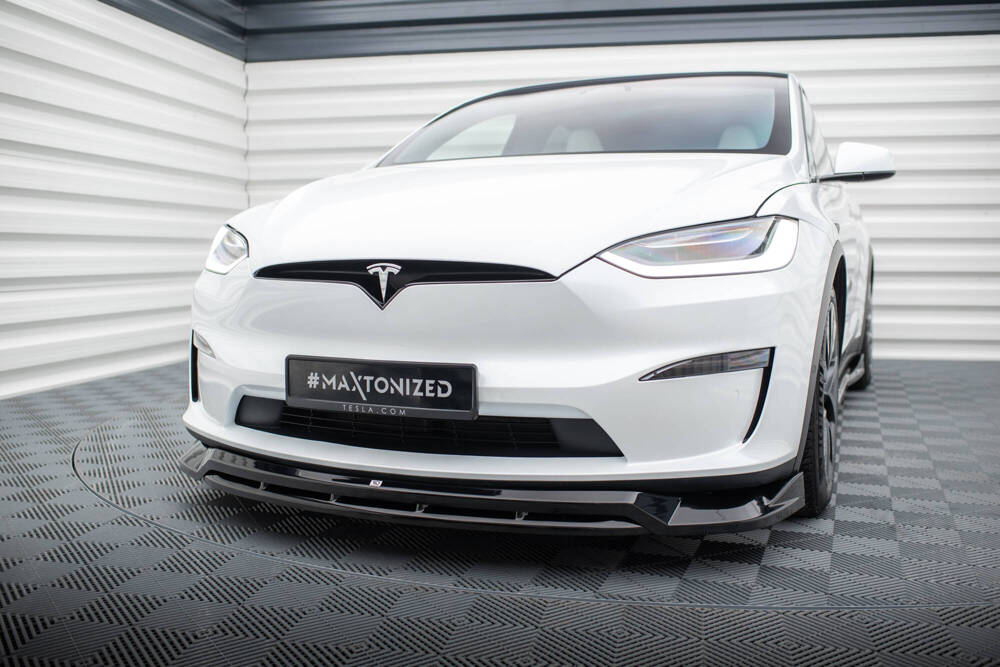 Voorspoiler Tesla Model X FL Gloss-Black V1