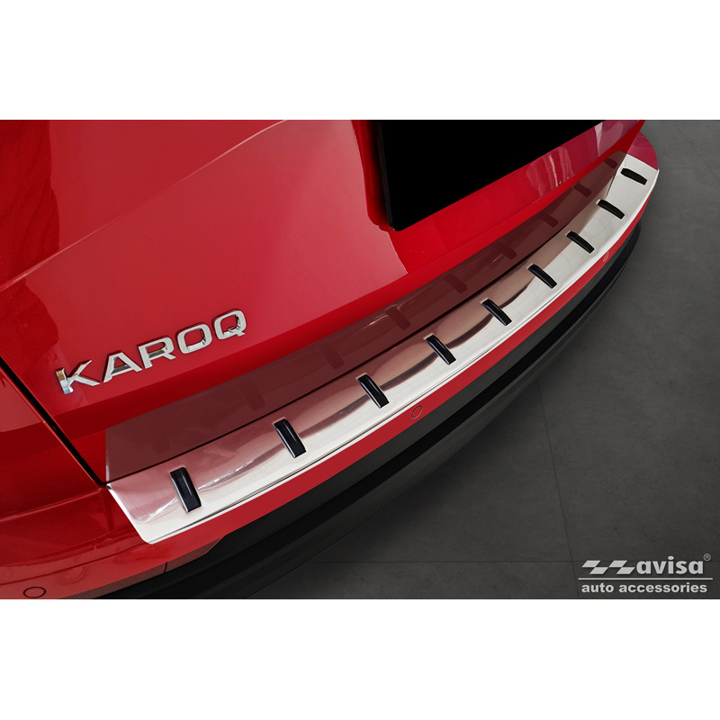 RVS Achterbumperprotector  Skoda Karoq (NU7) Facelift incl. Sportline 2022- 'STRONG EDITION'