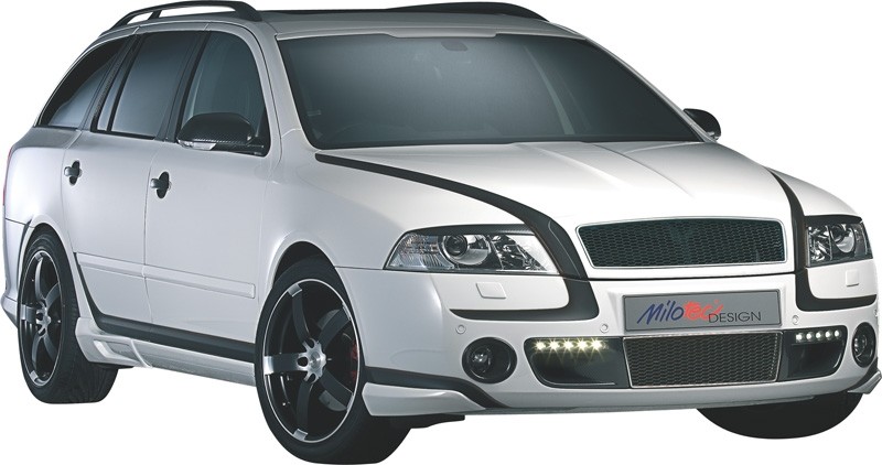 Decoratie set Mat zwart Skoda Octavia II RS 11/05-4/10