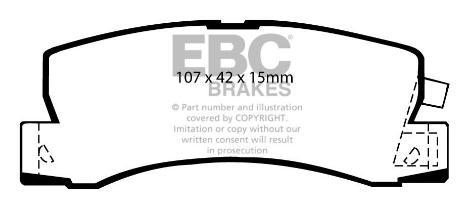 EBC Brakes TOYOTA Avensis 1.6 (ZZT220) 2000-2003 Remblokken acht