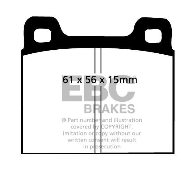 EBC Brakes VOLVO 740 2.0 84-91 Remblokken achterzijde