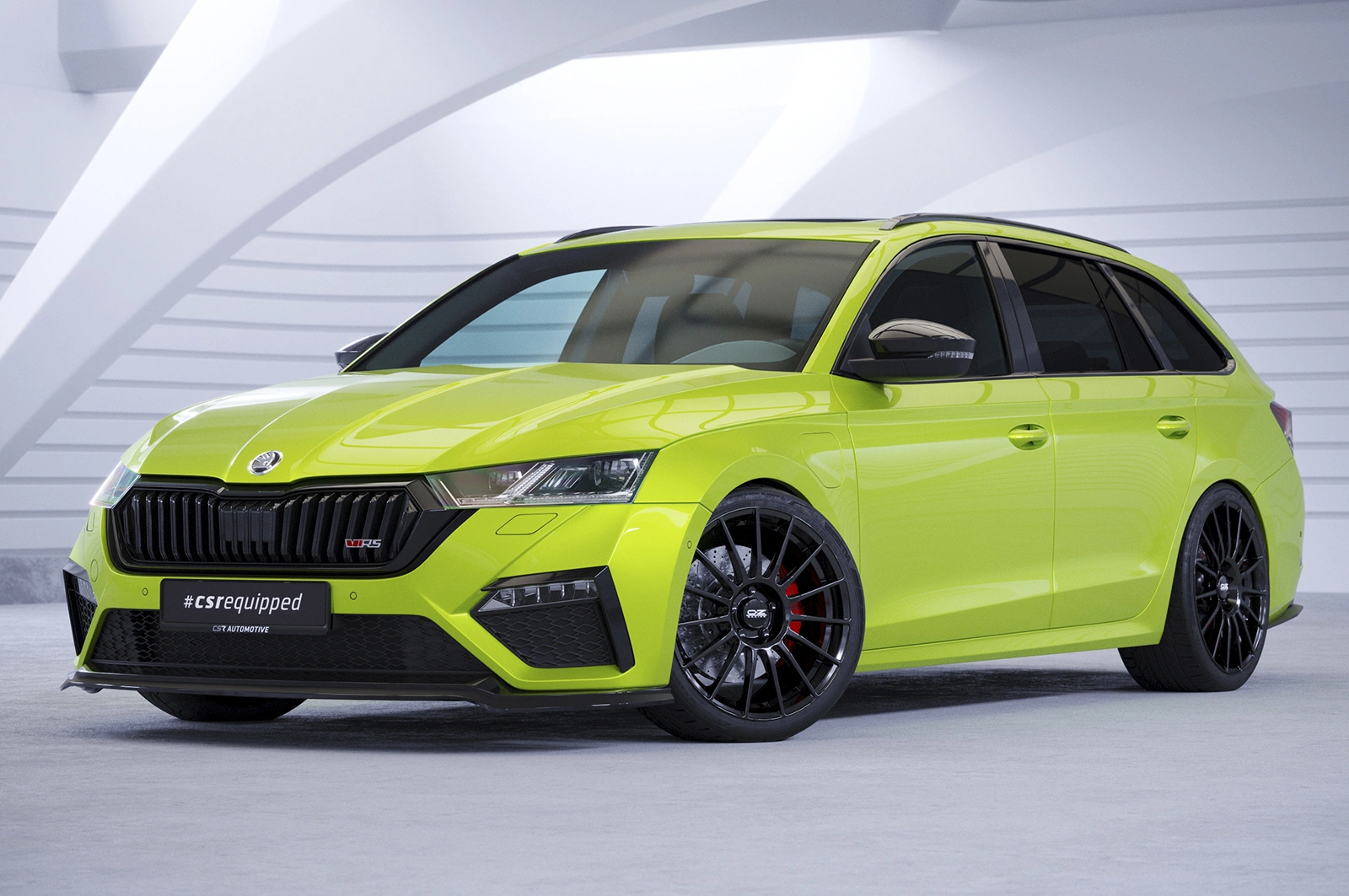 Voorspoiler Škoda Octavia 4 RS / RS Plus glans zwart – CSR Automotive