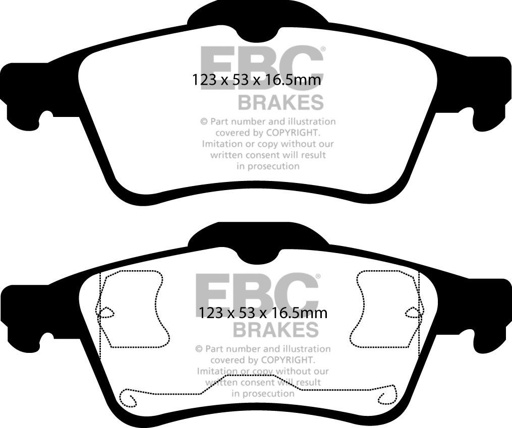 EBC Brakes RENAULT Espace 3.5 2003-2006 Remblokken achterzijde