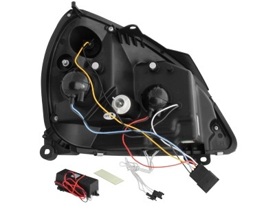 Koplampen Renault Clio 3 01-05 Angel eyes CCFL Zwart