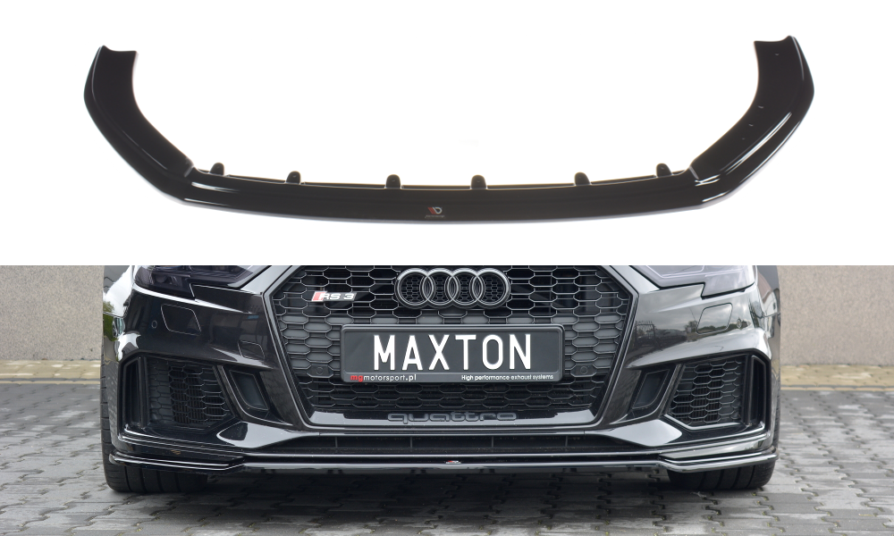 Voorspoiler V.2 Audi RS3 8V FL Sportback Glanzend Zwart