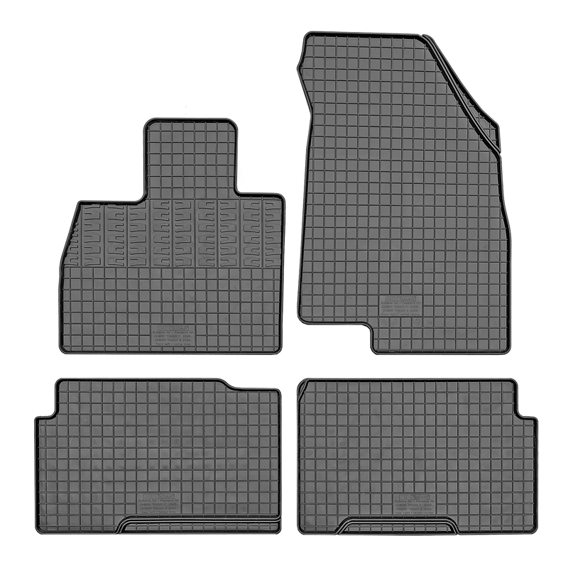 CIKCAR Rubber matten  Chery Tiggo 7 & Tiggo 8 2025- / EBRO S700 & S800 2024-(4-delig + montagesysteem)