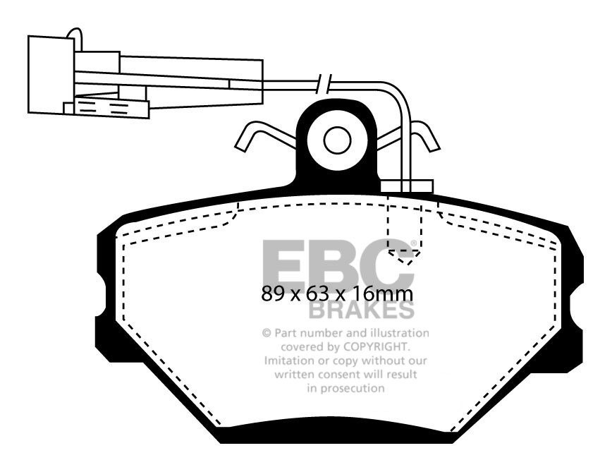 EBC Brakes FSO Polonez 1.9 D (Poland) 94-2002 Remblokken voorzij