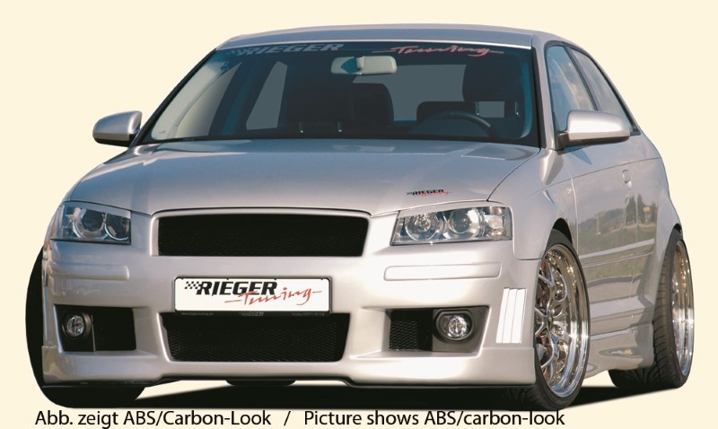 Spoilerzwaard voor voorspoiler Audi A3 8P ABS Rieger