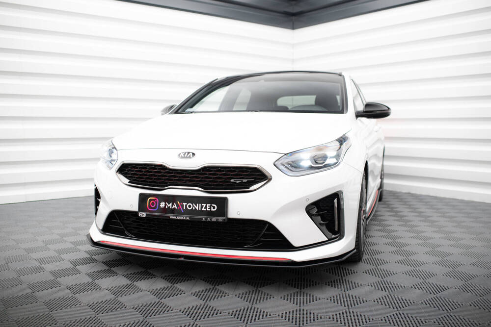 Street Pro rood zwarte Voorspoiler Kia Ceed GT MK3 / Proceed MK1