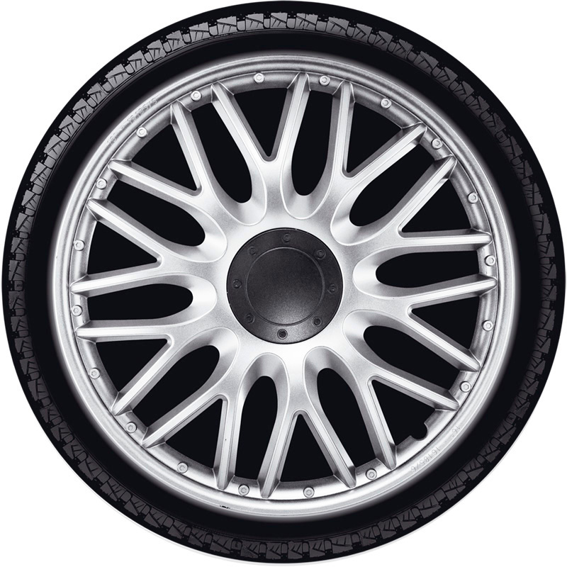 4-Delige J-Tec Wieldoppenset Orden 16-inch zilver