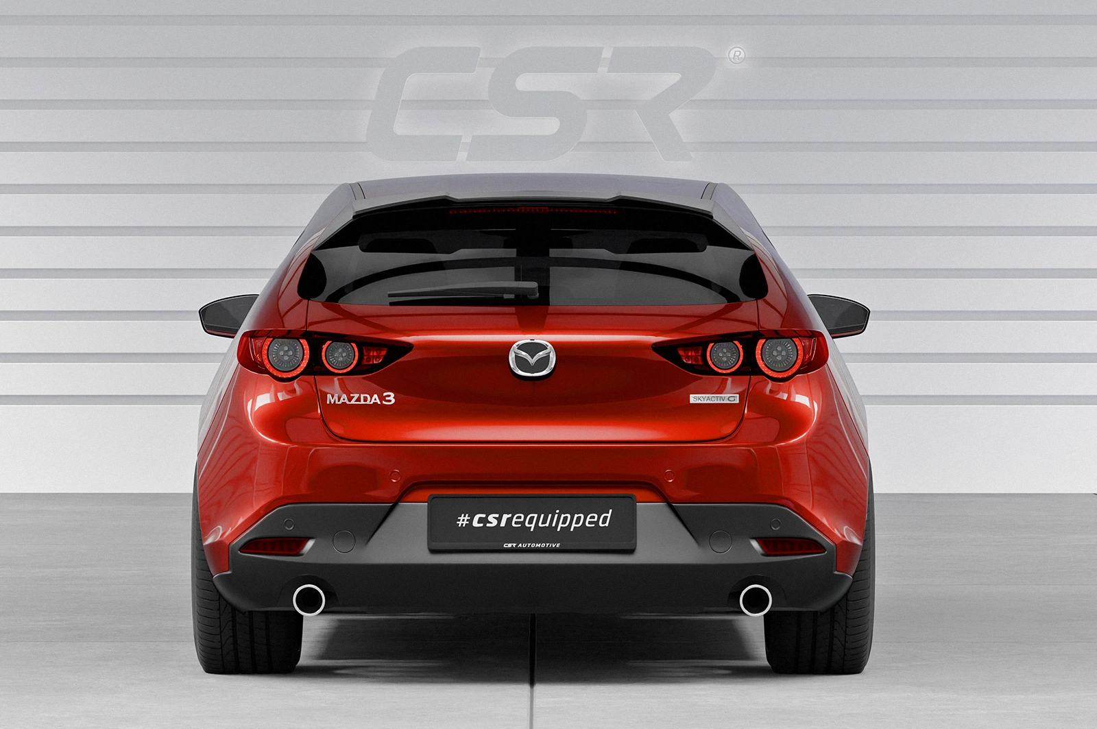 Achterspoiler Mazda 3 (Typ BP) glans zwart CSR