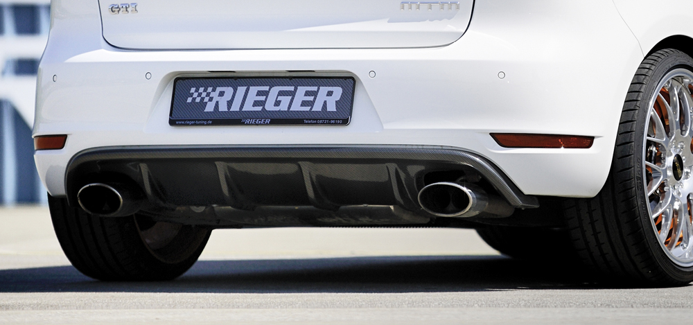 Diffuser Volkswagen Golf 6 GTI GTD Rieger Glans Zwart