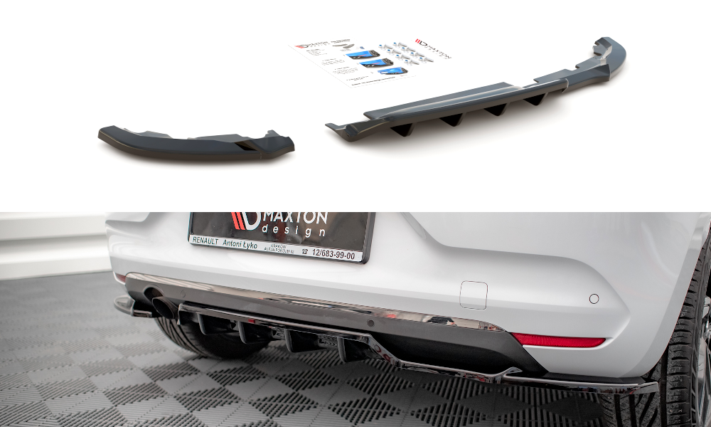 Diffuser Renault Clio Mk5 Maxton Glans Zwart