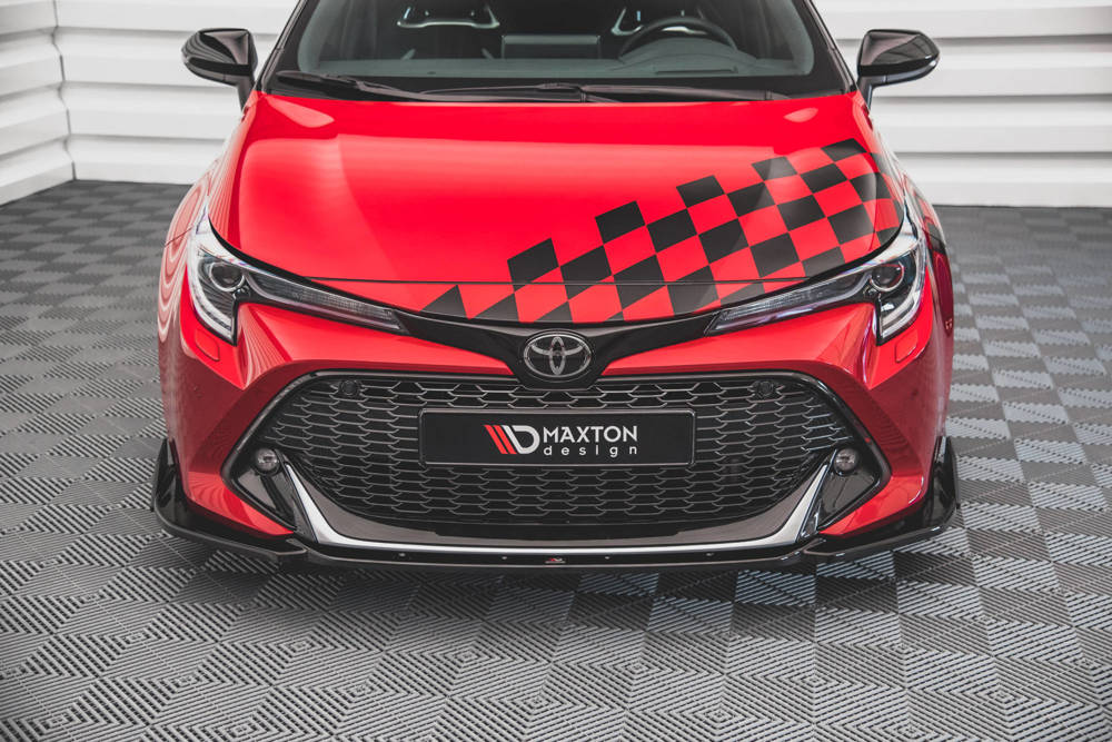Voorspoiler V.1 met Canards Toyota Collora GR Sport Hatchback XII Maxton Glans Zwart