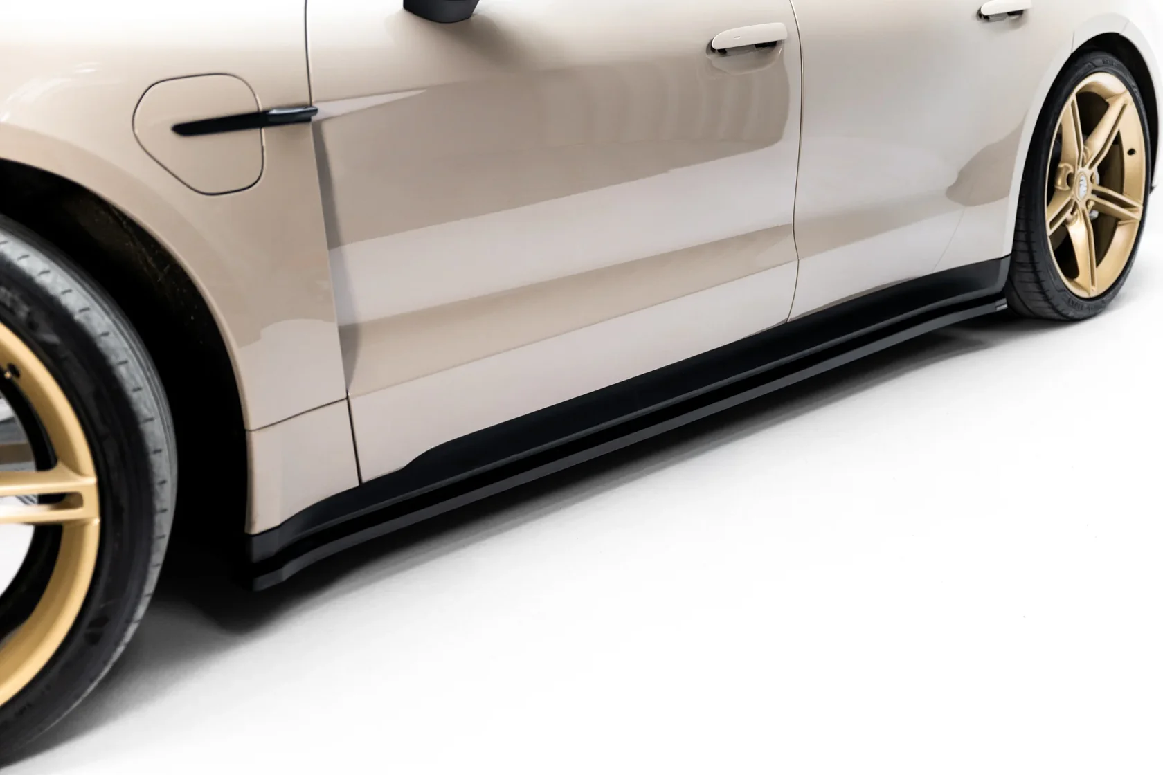 Zijskirts Porsche Taycan / 4 / 4S / GTS Mk1 Glans Zwart