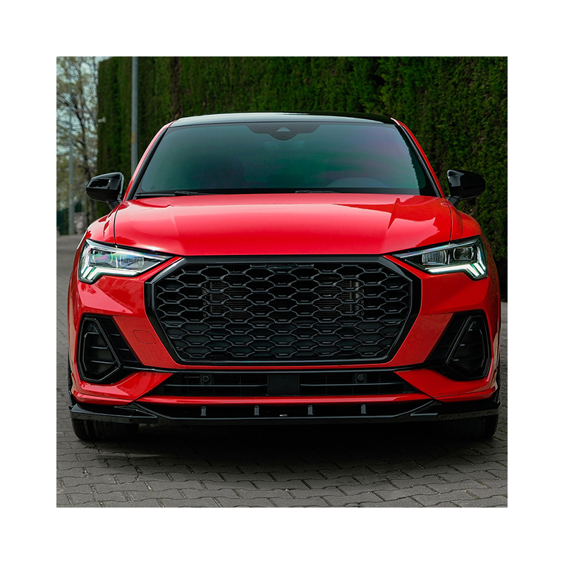 Oneway Voorspoilerlip  Audi Q3 (F3B) S-Line & Q3 Sportback (F3N) S-Line 2019-2025 excl. RSQ3 - Glanzend zwart