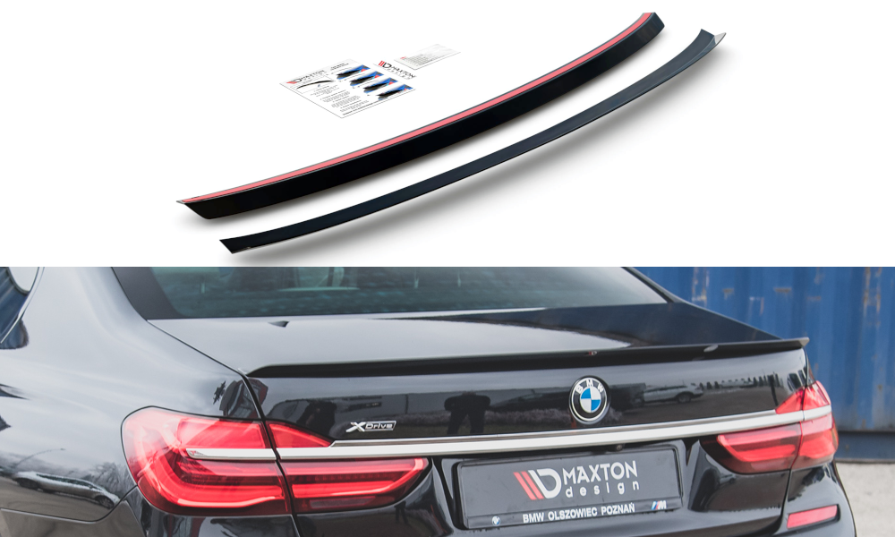 Spoiler BMW 7-Serie G11 M Pakket Maxton Glans Zwart