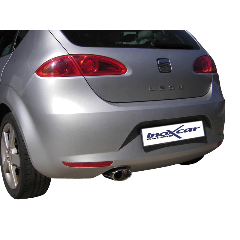 100% RVS Sportuitlaat  Seat Leon 1P 1.6 (102pk) 2005- 120x80mm Oblique