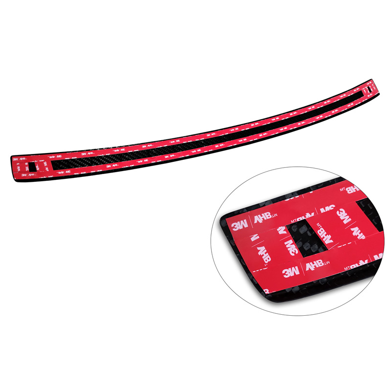 Echt 3D Carbon Achterbumperprotector  Fiat 500e Berlina, 3+1 & Cabrio 2020- 'Ribs'