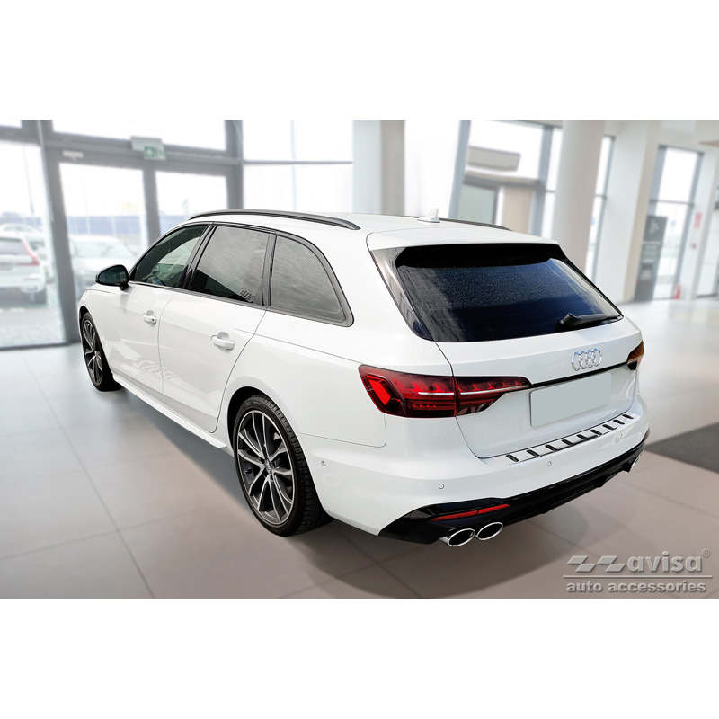 RVS Achterbumperprotector   Audi A4 Avant B9 (incl. S-Line) 2015-2019 & Facelift 2019- - 'STRONG EDITION'