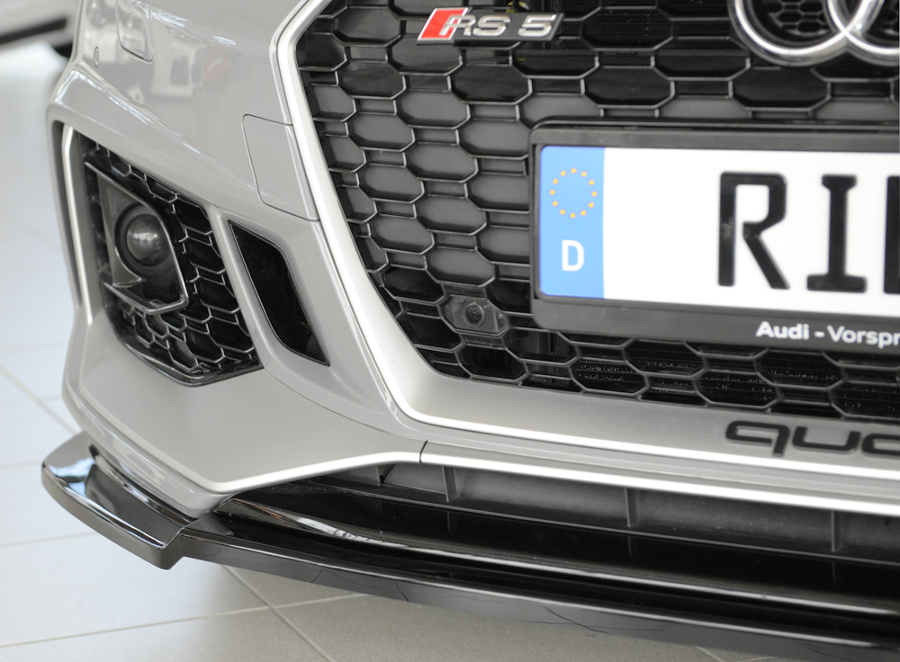 Voorspoiler Audi RS5 B9/F5 Zwart Glans Rieger